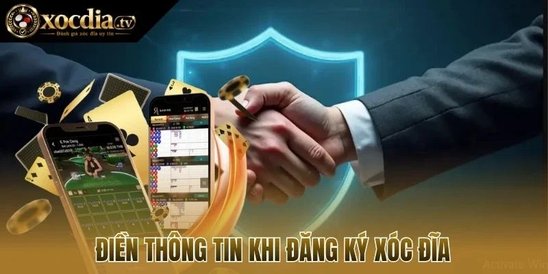 Điền thông tin khi đăng ký xóc đĩa